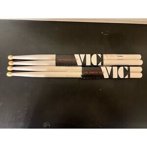 2 Paar Vic Firth SRHW Ralph Hardimon Signature White Marching Drum Sticks NOS